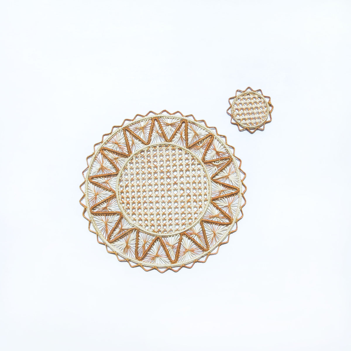 Fall Rattan Placemat and Coaster