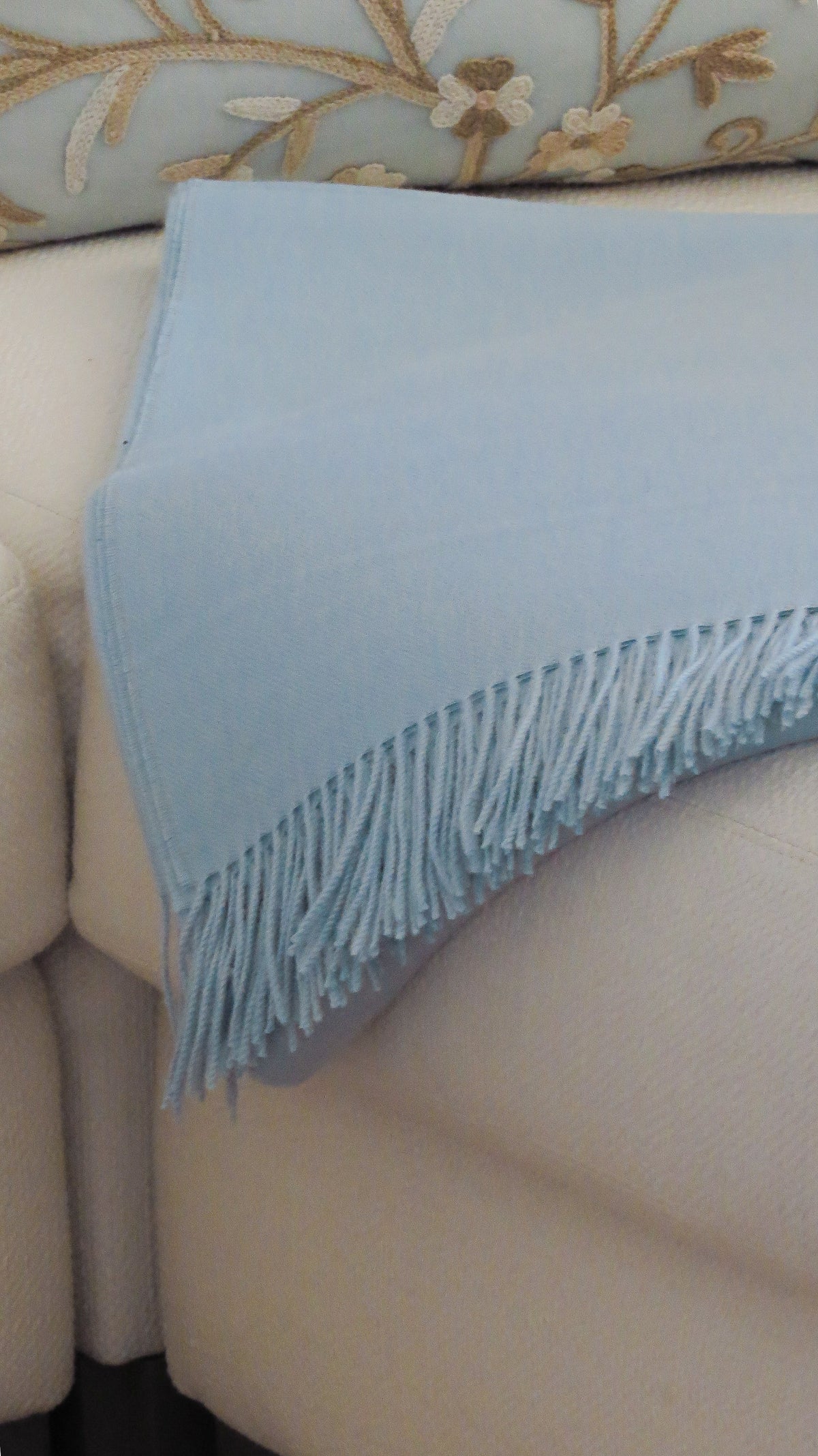 Llantu Alpaca Blanket Light Blue